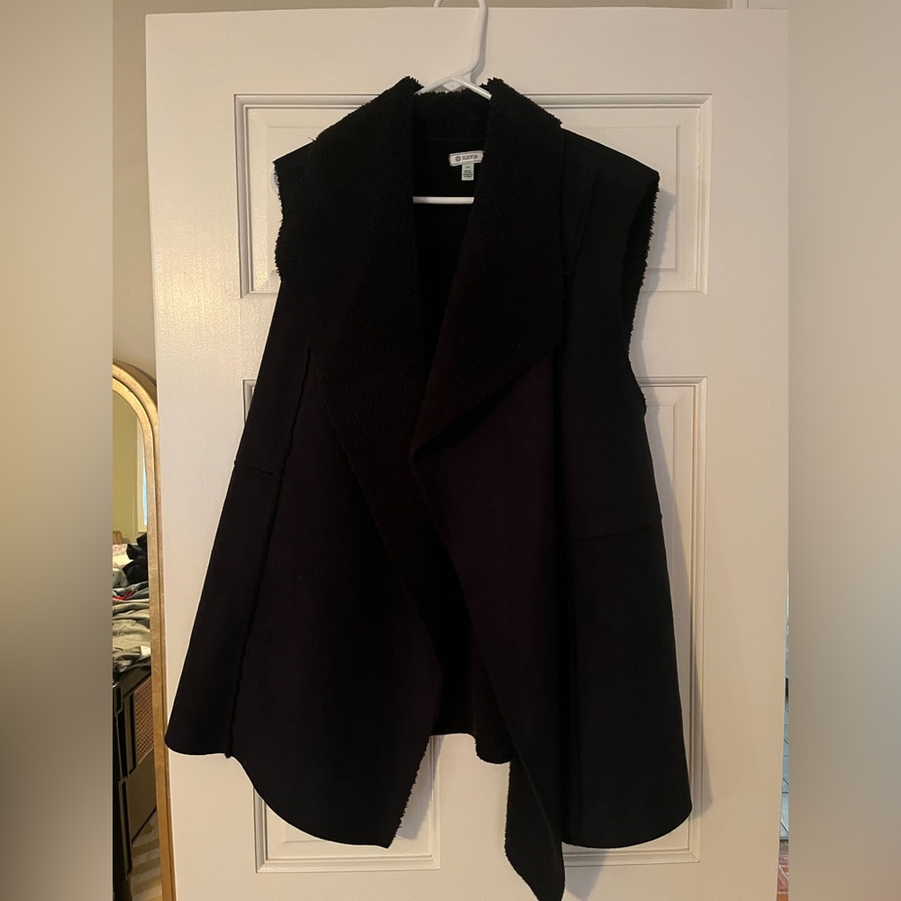Sherpa & Faux Suede Vest
